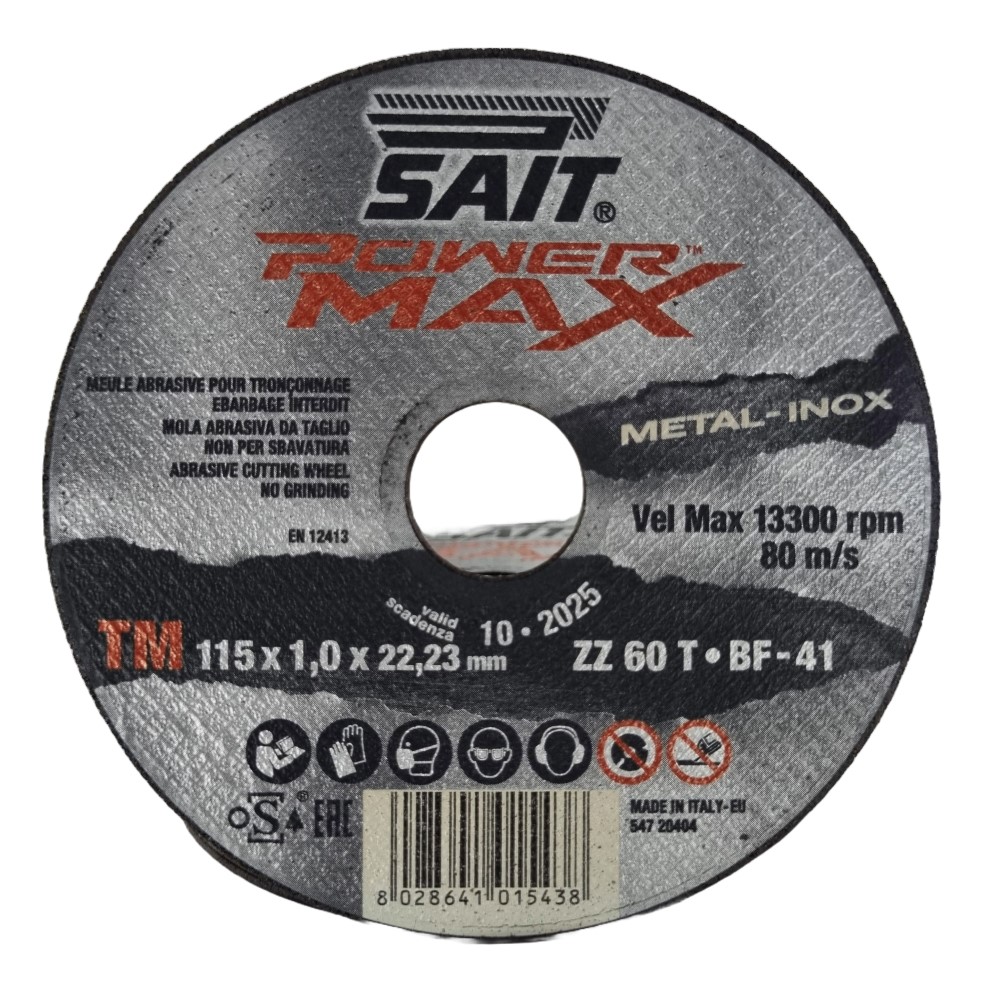 SAIT Power MAX Zirconia Cutting Discs 115×1.0x22.23 ZZ60T-BF41